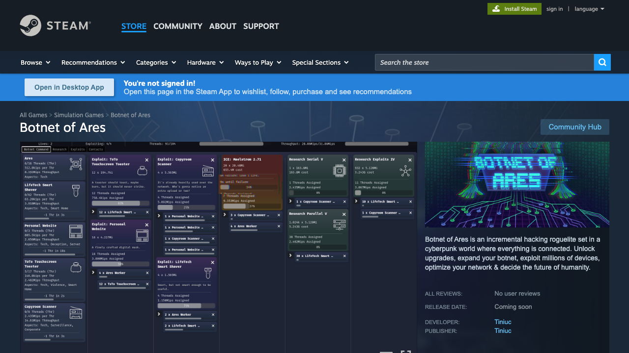 Botnet of Ares screenshot