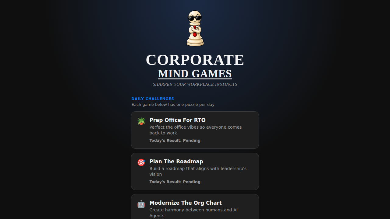 Corporate Mind Games screenshot