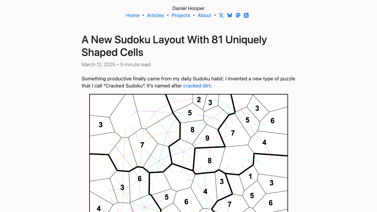 Cracked Sudoku screenshot
