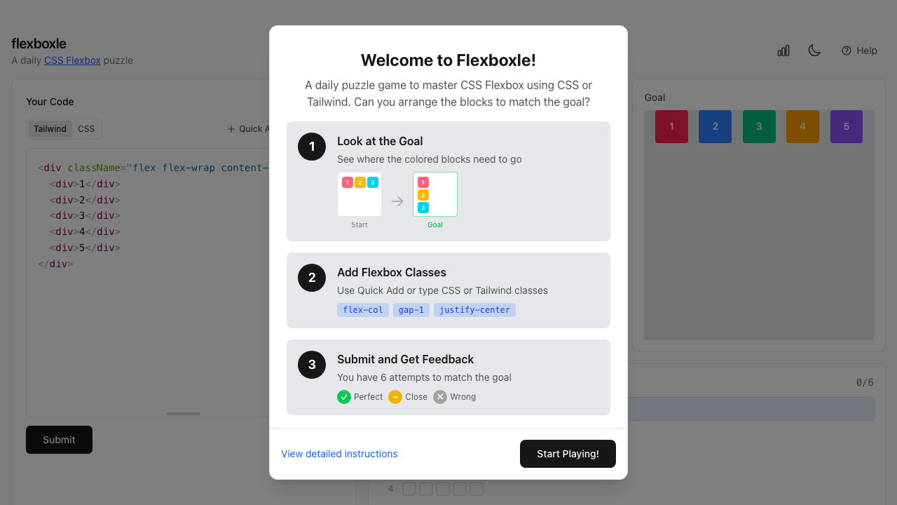 Flexboxle screenshot