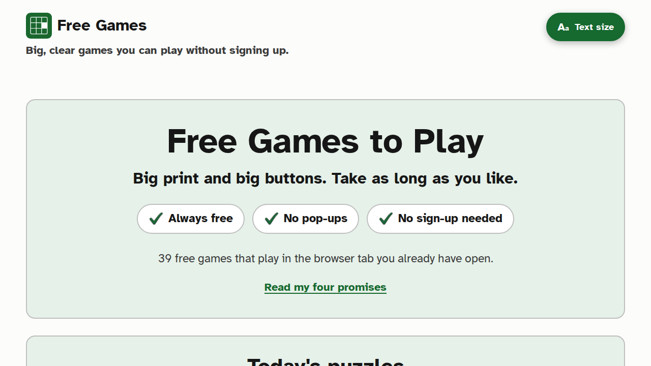 Free Games for Seniors screenshot