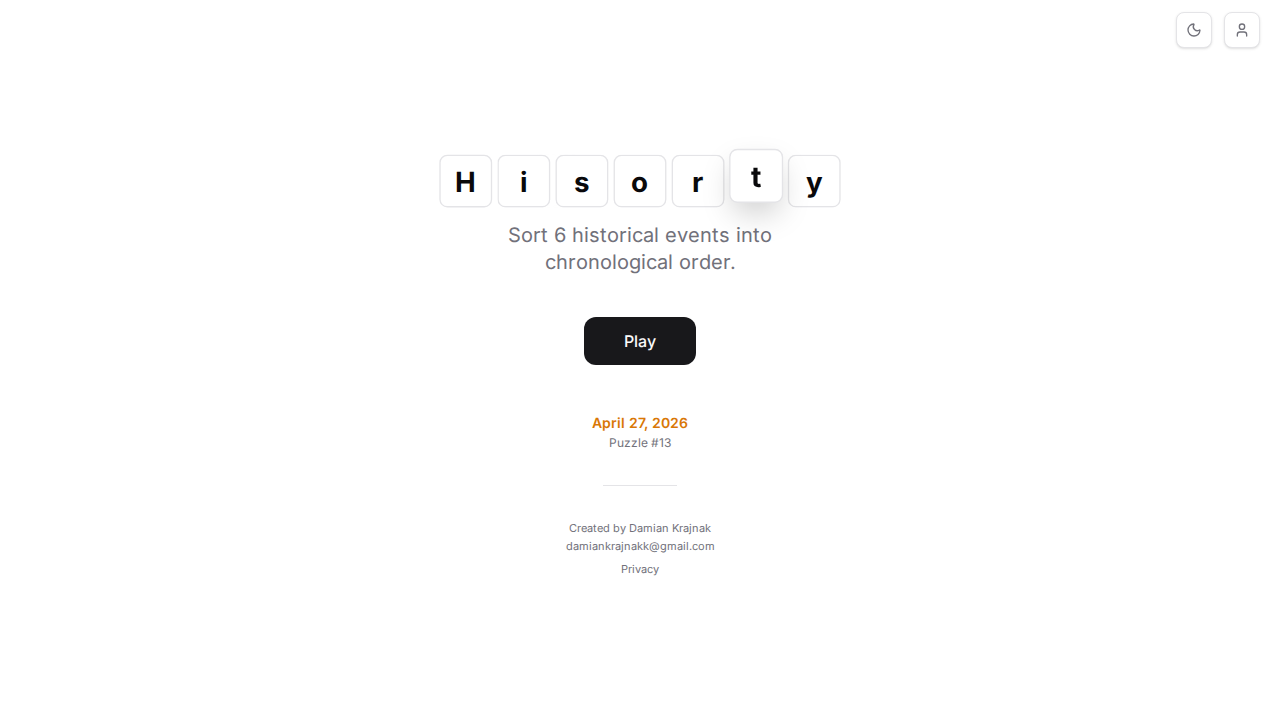 Hisorty screenshot