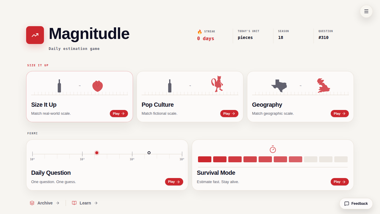 Magnitudle screenshot