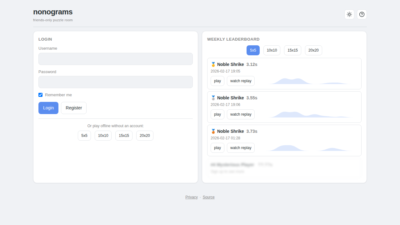 Nonograms screenshot