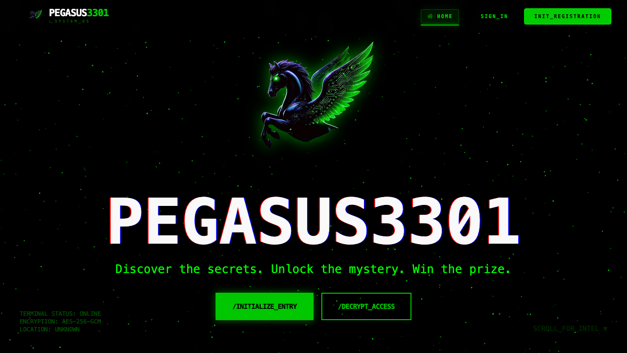 Pegasus3301 screenshot