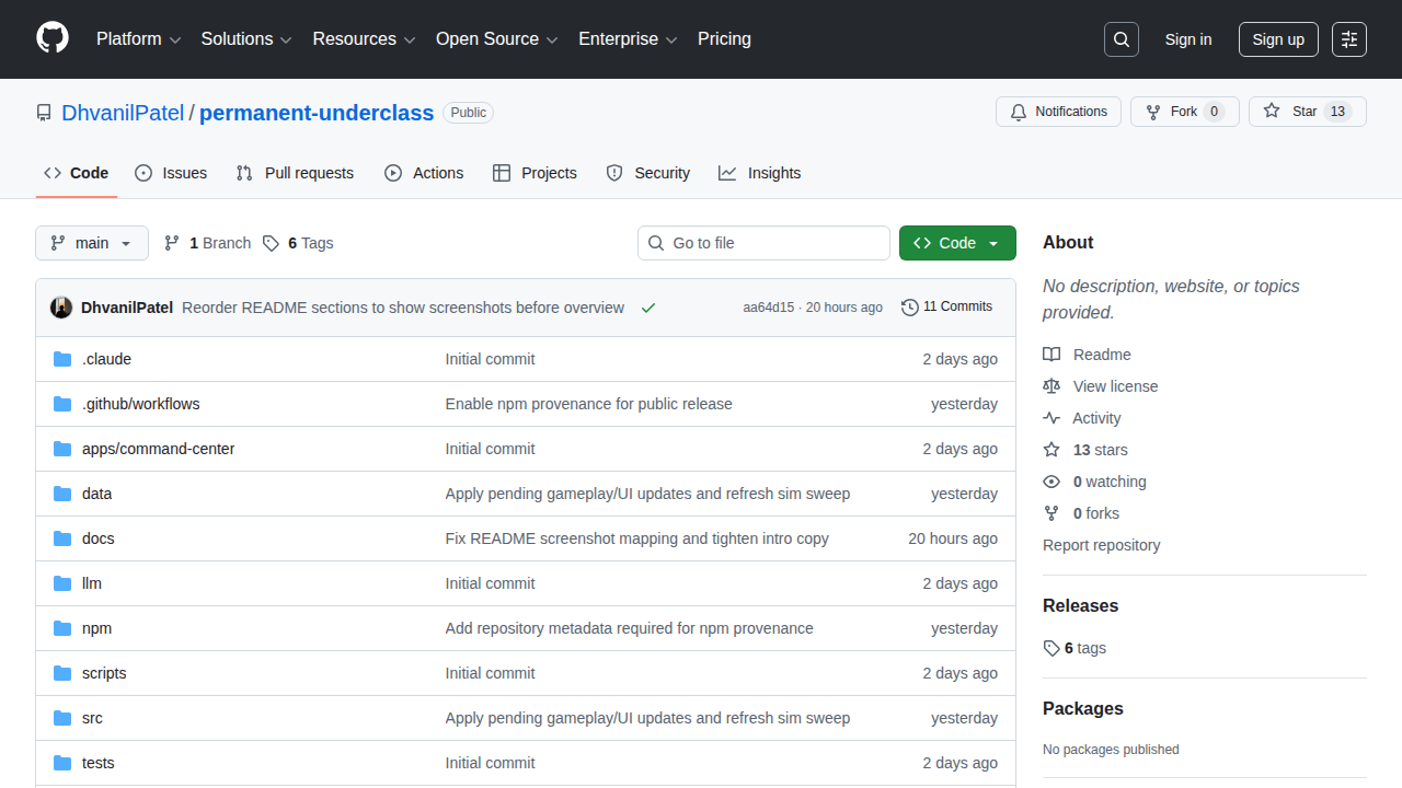 Permanent Underclass screenshot