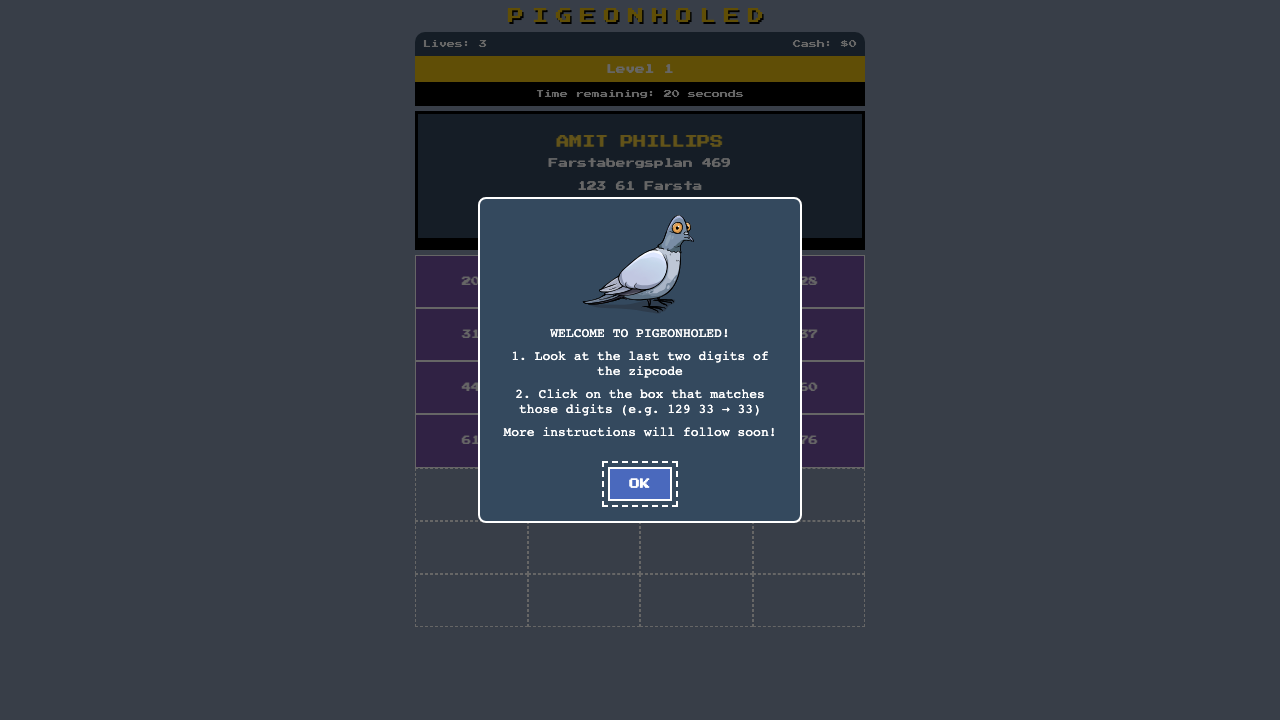 Pigeonholed screenshot