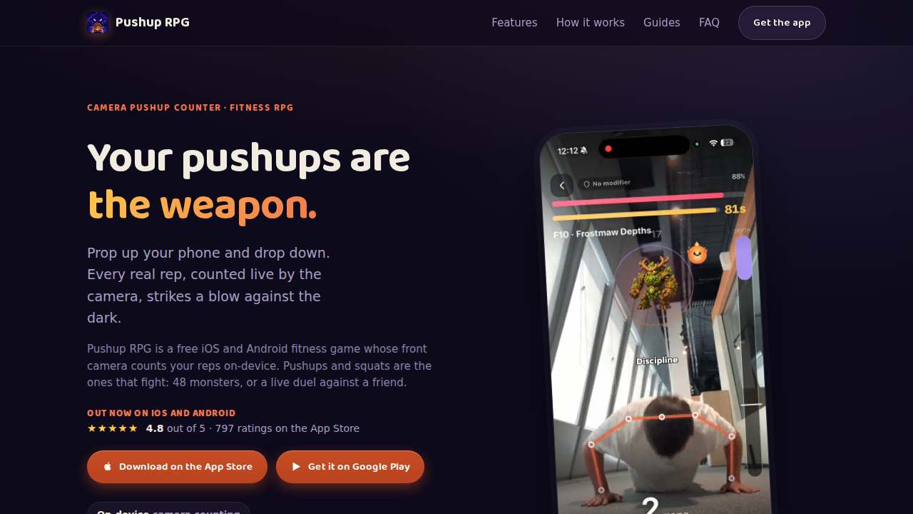 Pushup RPG screenshot