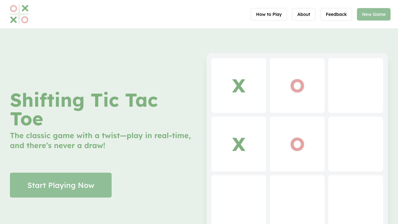 Shifting Tic Tac Toe screenshot