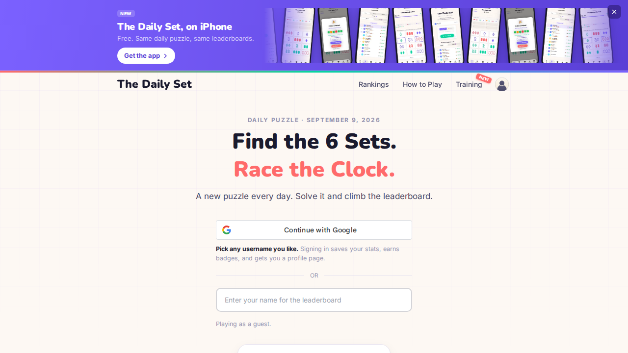 The Daily Set screenshot