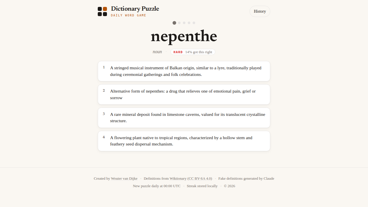 The Dictionary Game screenshot