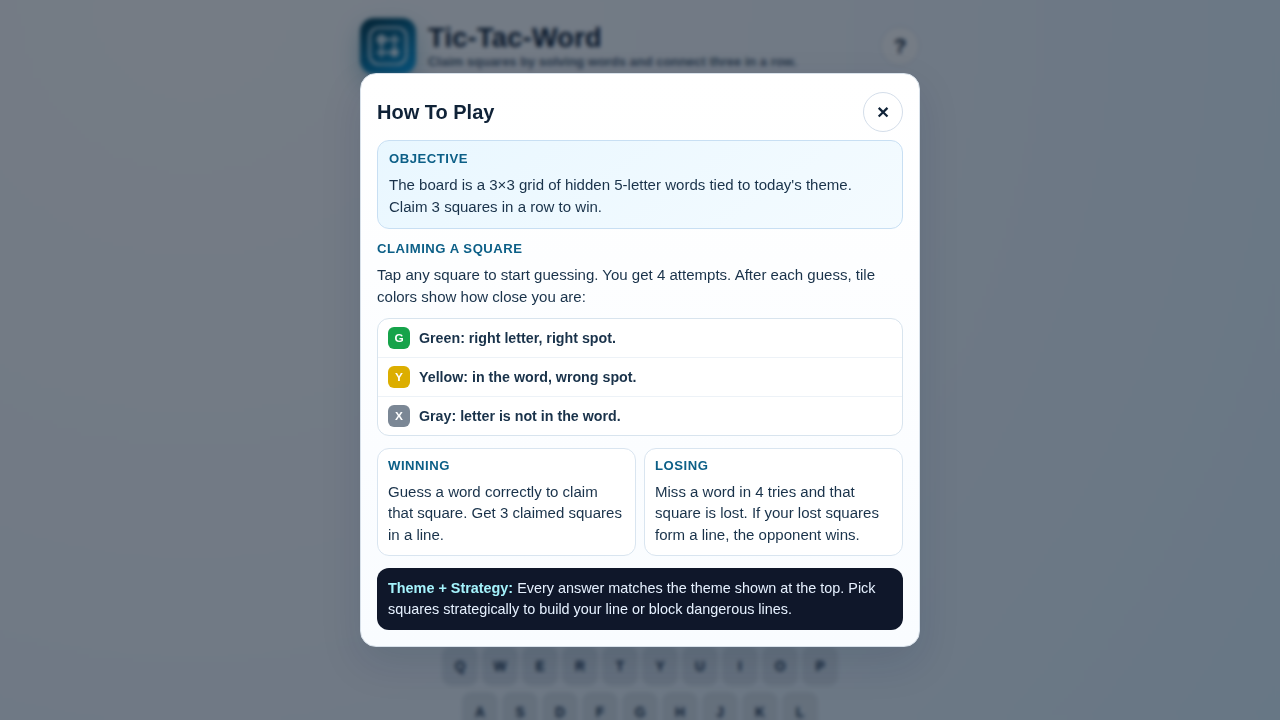 Tic-Tac-Word screenshot