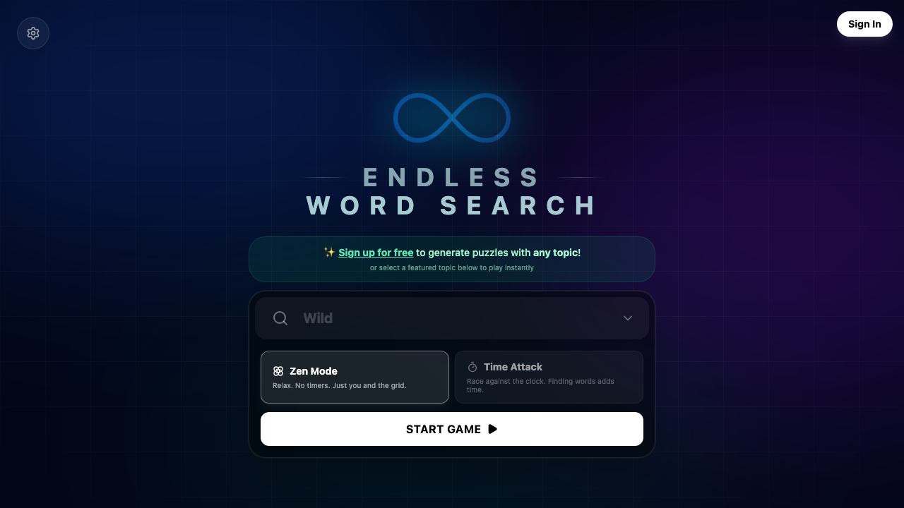 ∞ wordsearch screenshot