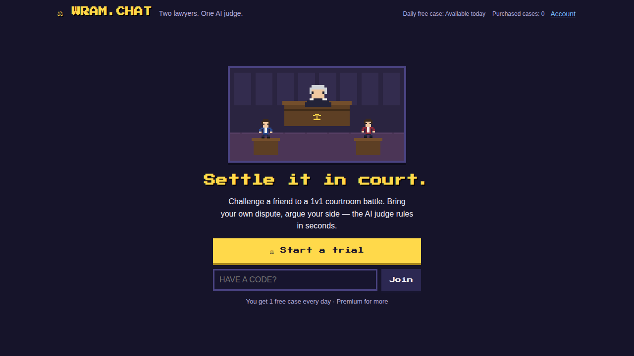 Wram.chat screenshot