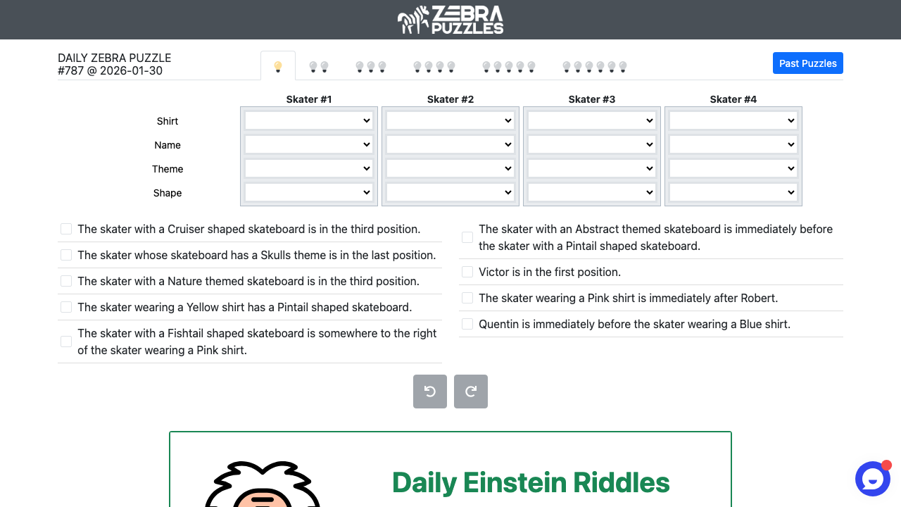 Zebra Puzzles screenshot